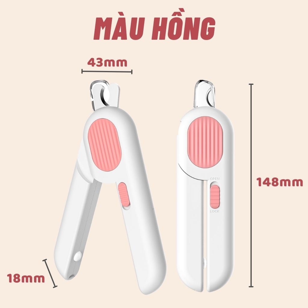 Kìm cắt móng chó mèo đèn LED Petgravity