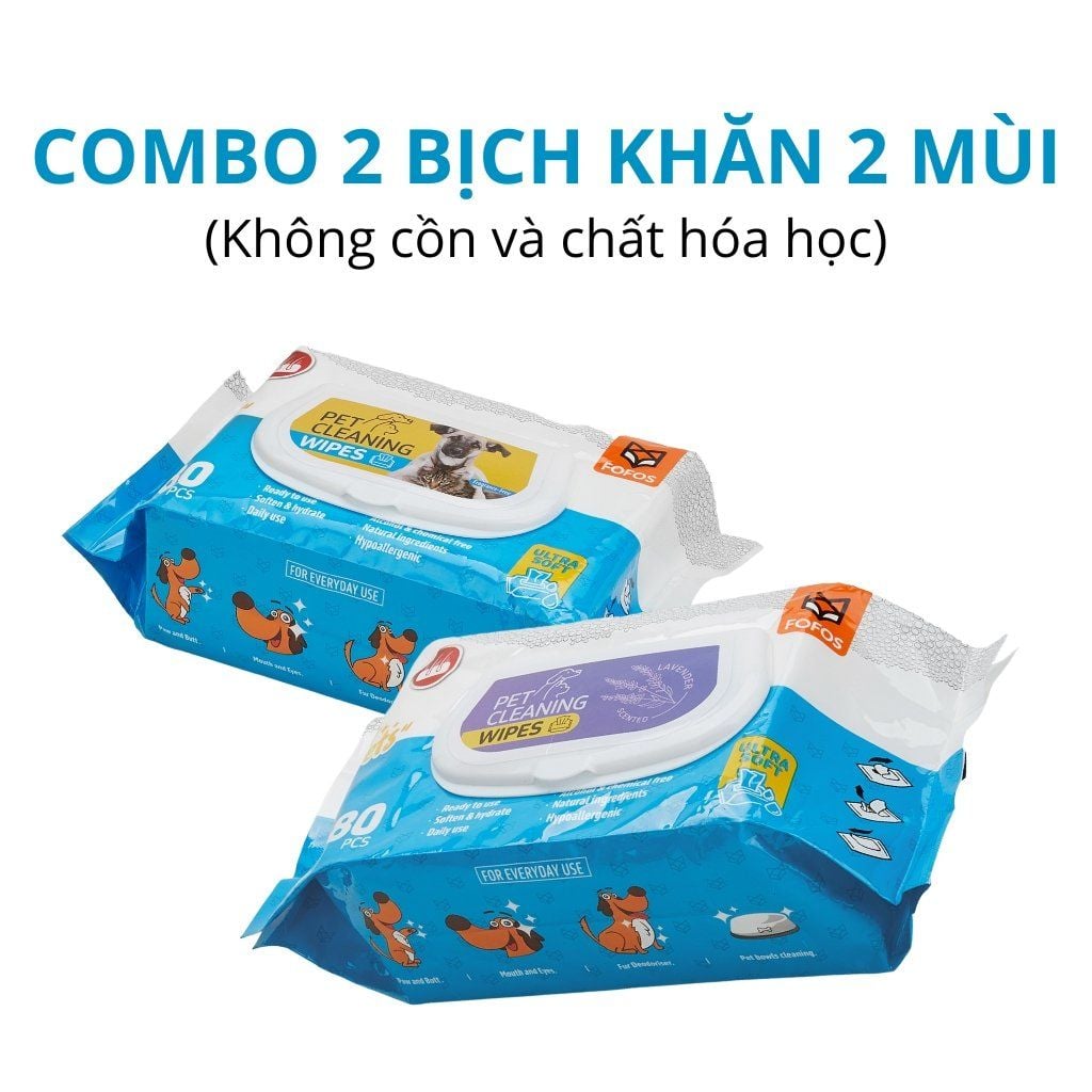 Khăn ướt vệ sinh chuyên dụng cho thú cưng FOFOS