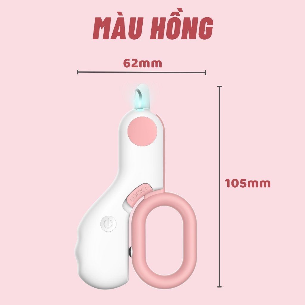 Kìm cắt móng thú cưng có đèn LED MINI