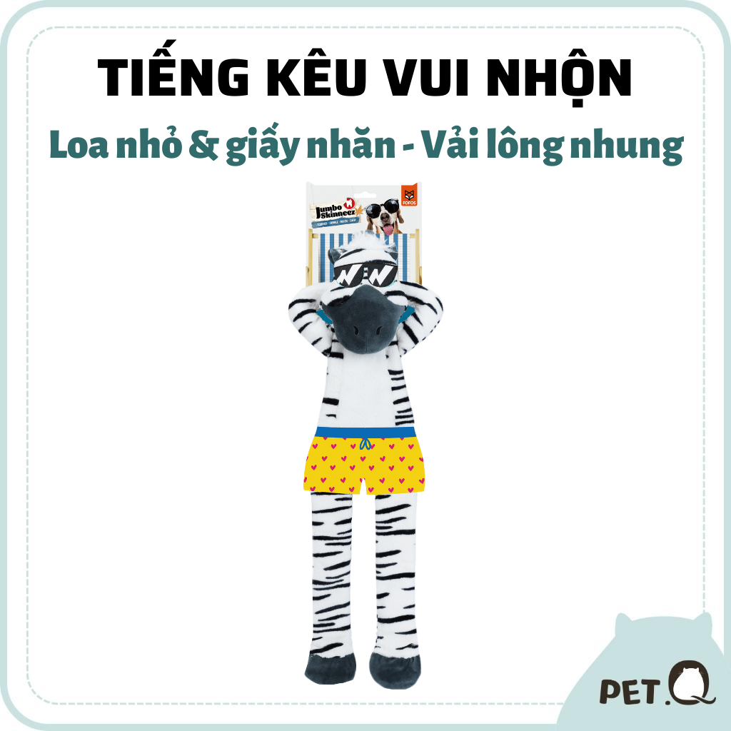 Đồ chơi thú bông hình ngựa vằn FOFOS