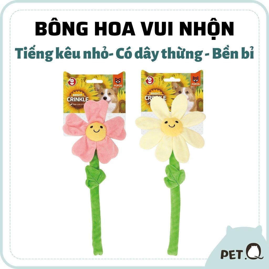 Đồ chơi cho chó hình bông hoa mặt cười