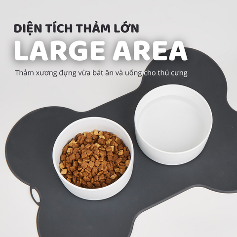 Thảm cố định bát ăn hình xương FOFOS