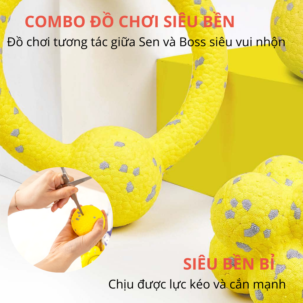 Đồ chơi vòng kéo co & bóng siêu bền FOFOS