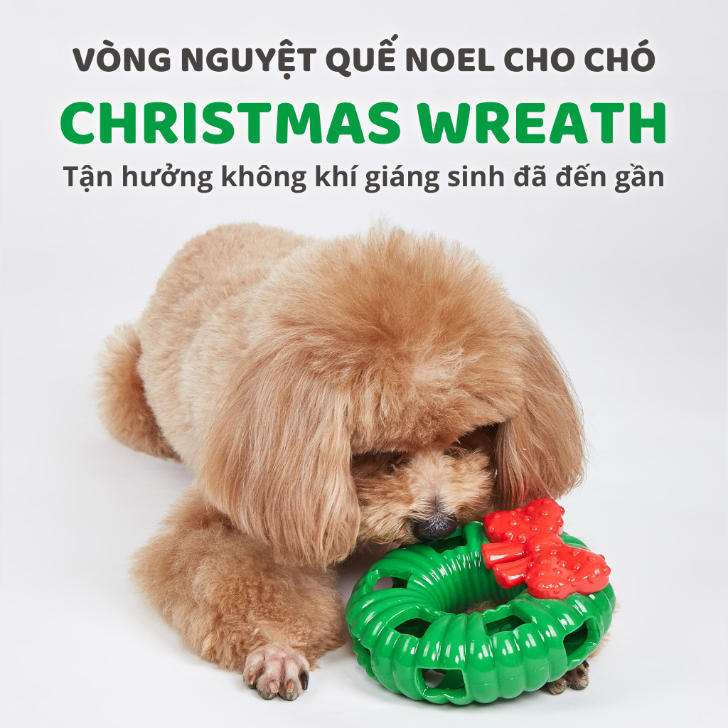 Đồ chơi cho chó FOFOS vòng nguyệt quế Noel