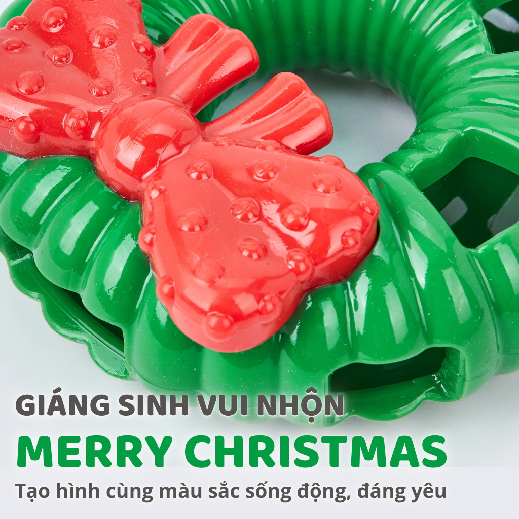 Đồ chơi cho chó FOFOS vòng nguyệt quế Noel
