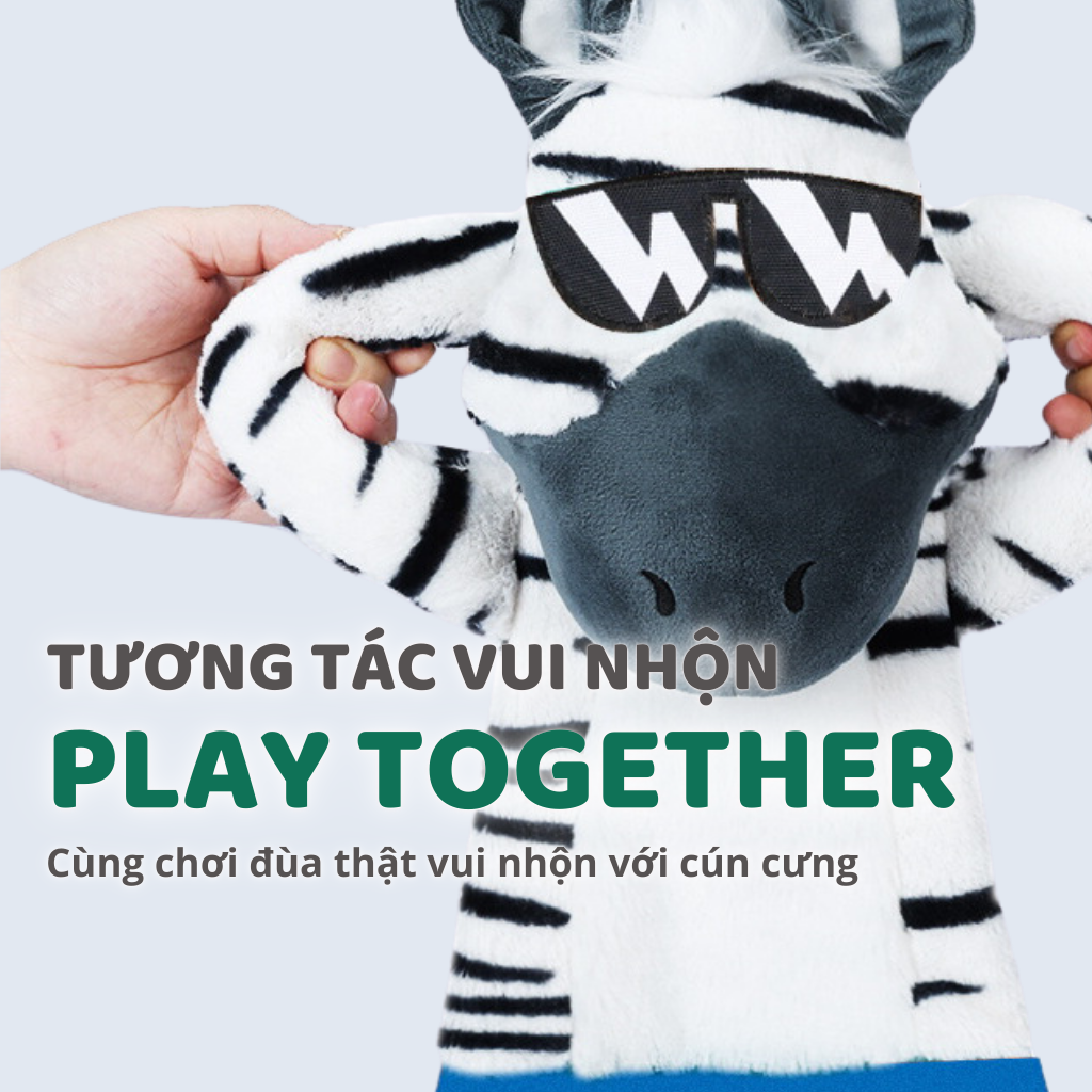 Đồ chơi thú bông hình ngựa vằn FOFOS