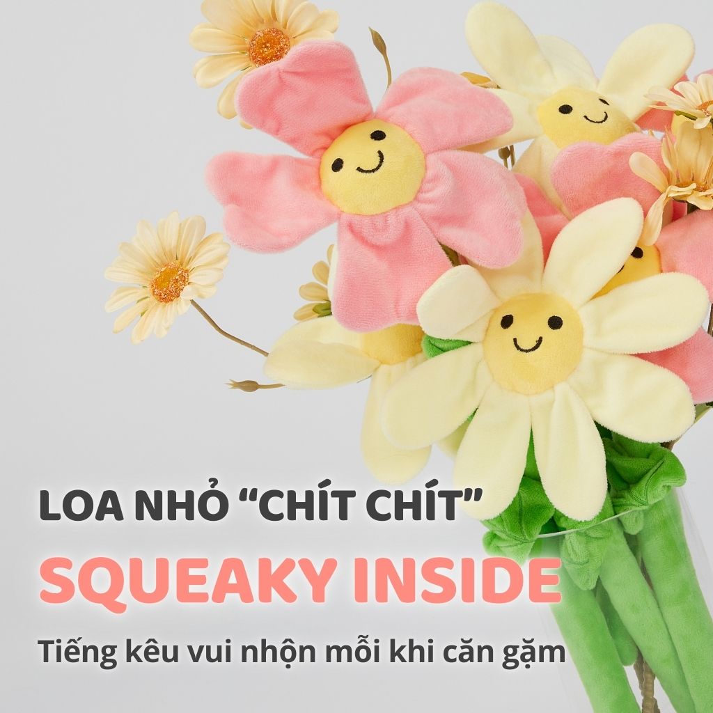 Đồ chơi cho chó hình bông hoa mặt cười