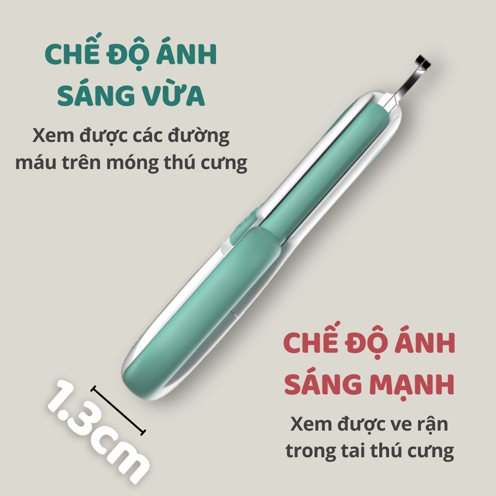 Kìm cắt móng thú cưng có đèn LED MINI