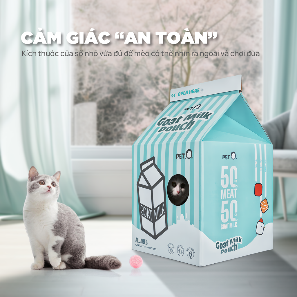 Nhà cho mèo sữa dê PetQ