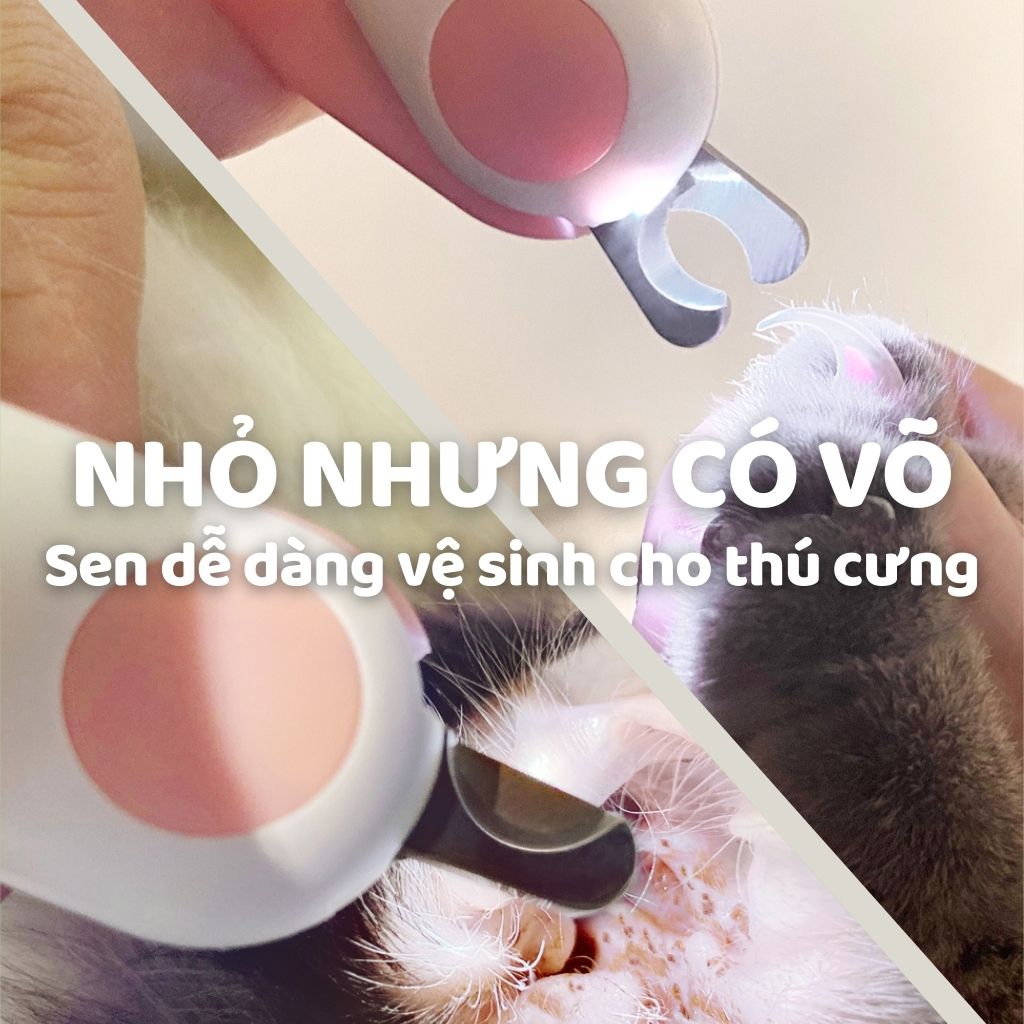 Kìm cắt móng thú cưng có đèn LED MINI