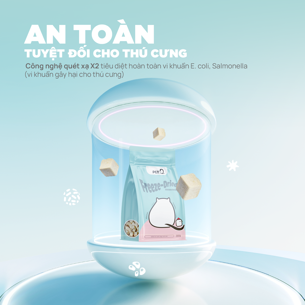 Thức ăn đông khô cho thú cưng PetQ - 5 vị