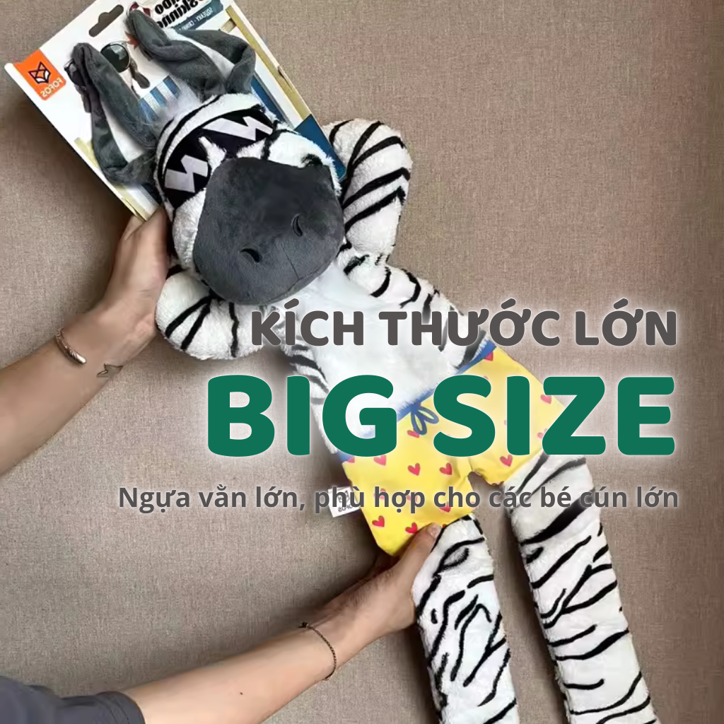 Đồ chơi thú bông hình ngựa vằn FOFOS