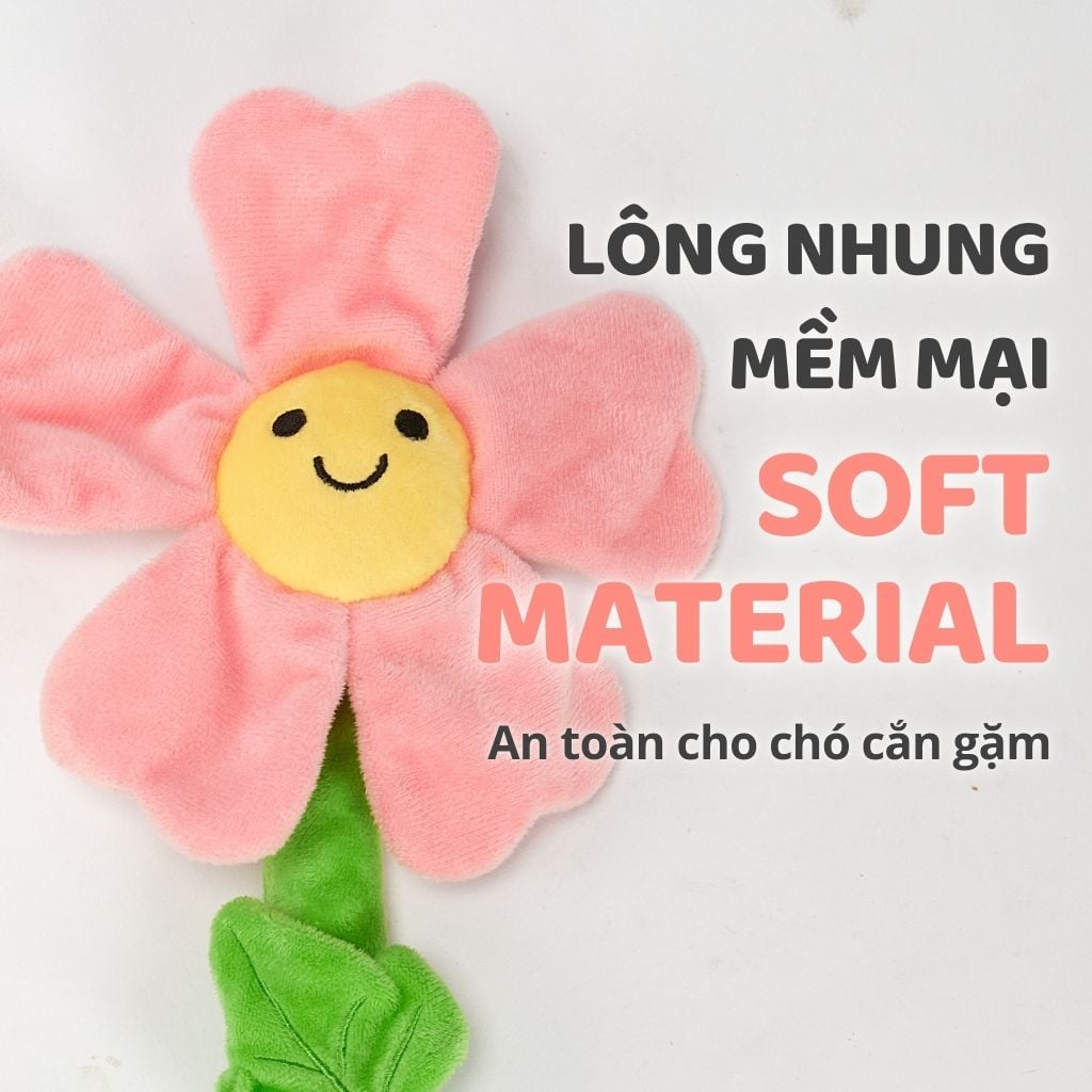 Đồ chơi cho chó hình bông hoa mặt cười