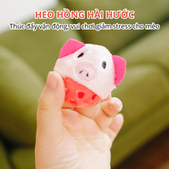Đồ chơi banh tròn hình động vật chứa chuông & catnip FOFOS