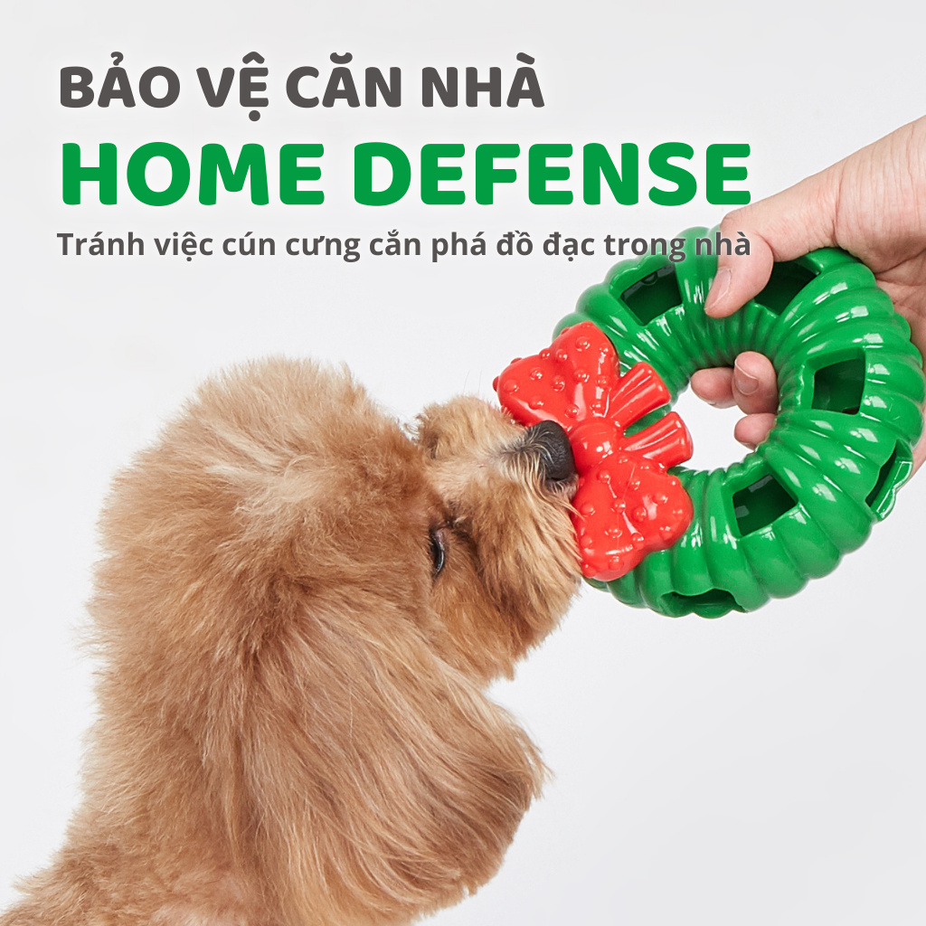 Đồ chơi cho chó FOFOS vòng nguyệt quế Noel
