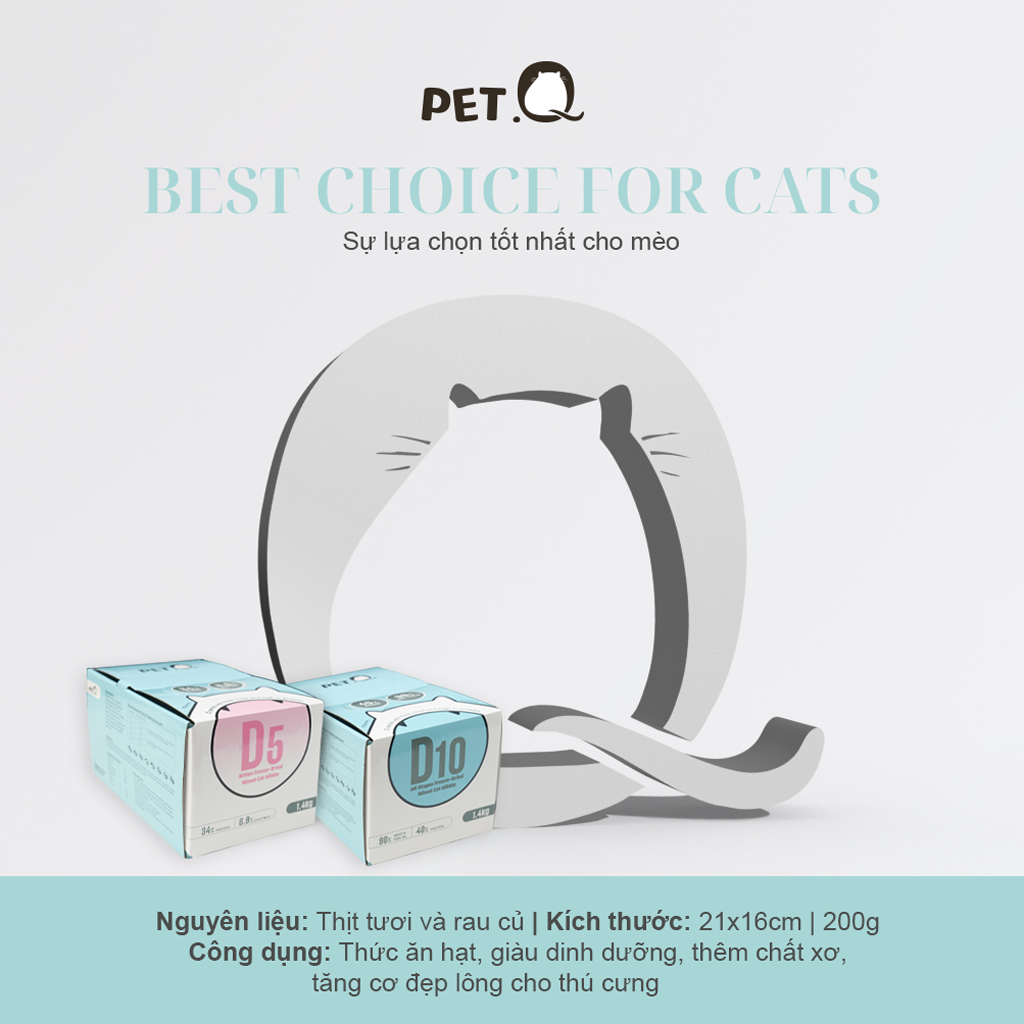 Thức ăn hạt macaron D5 PetQ