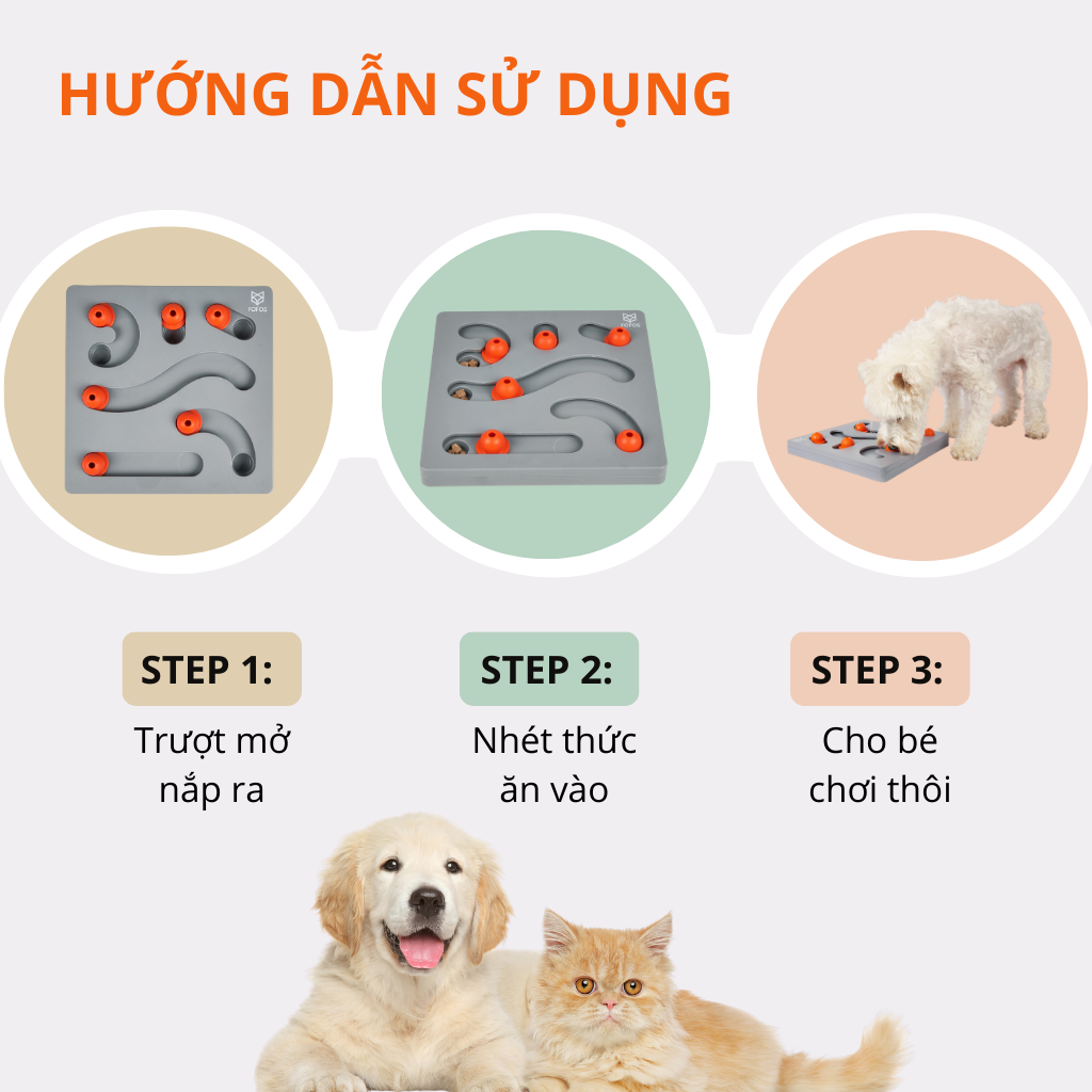 Hộp đồ chơi rèn luyện trí khôn thú cưng FOFOS