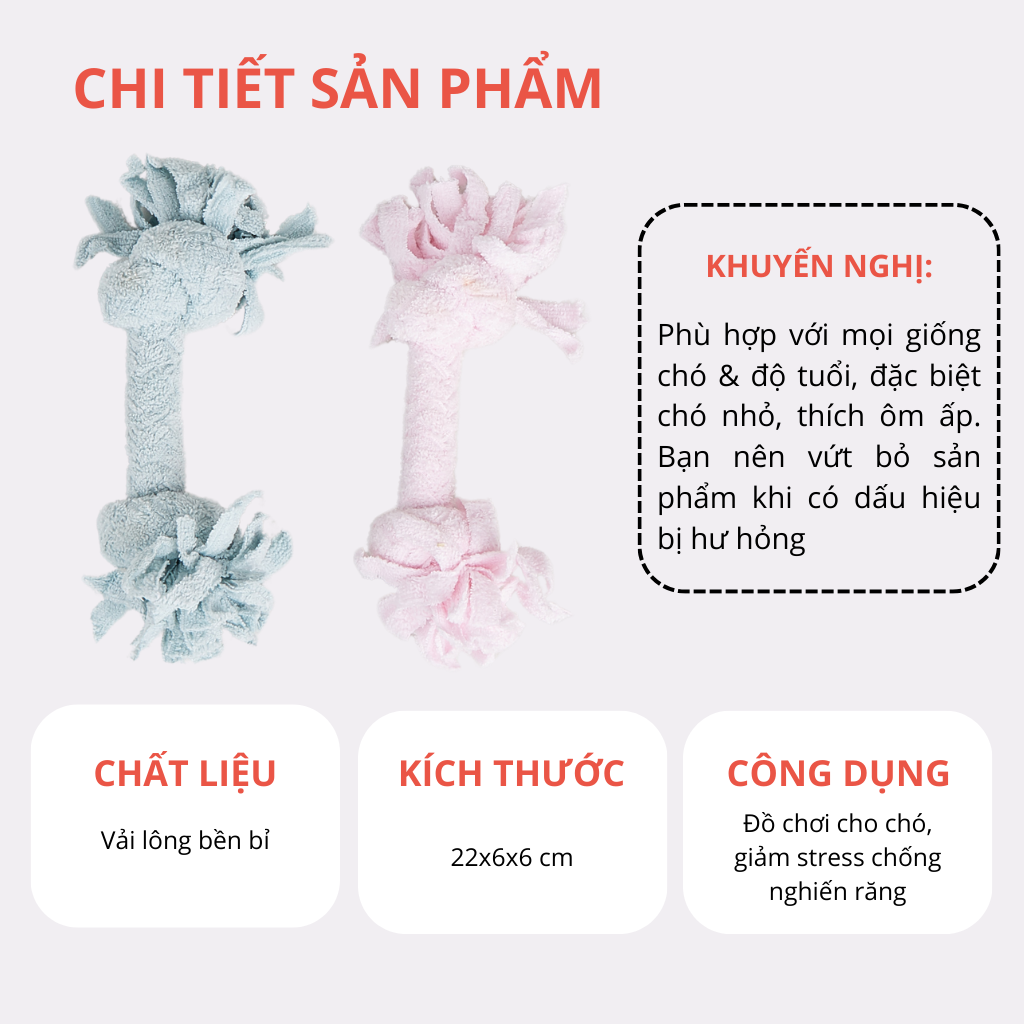 Đồ chơi xương gặm hình nút thắt FOFOS