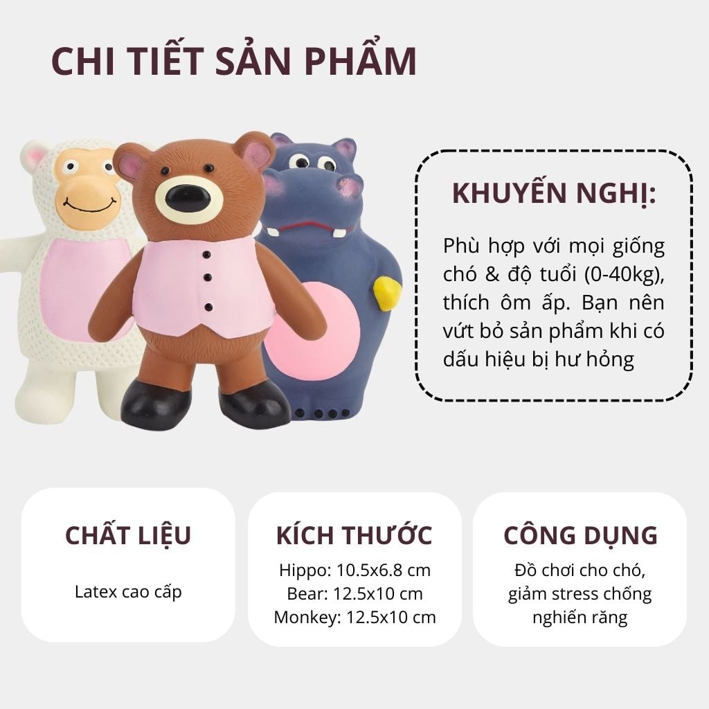 Đồ chơi thú cao su Latex FOFOS