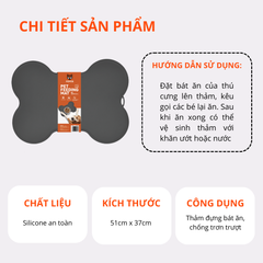 Thảm cố định bát ăn hình xương FOFOS
