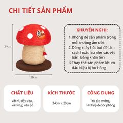 Trụ cào móng cho mèo hình cây nấm