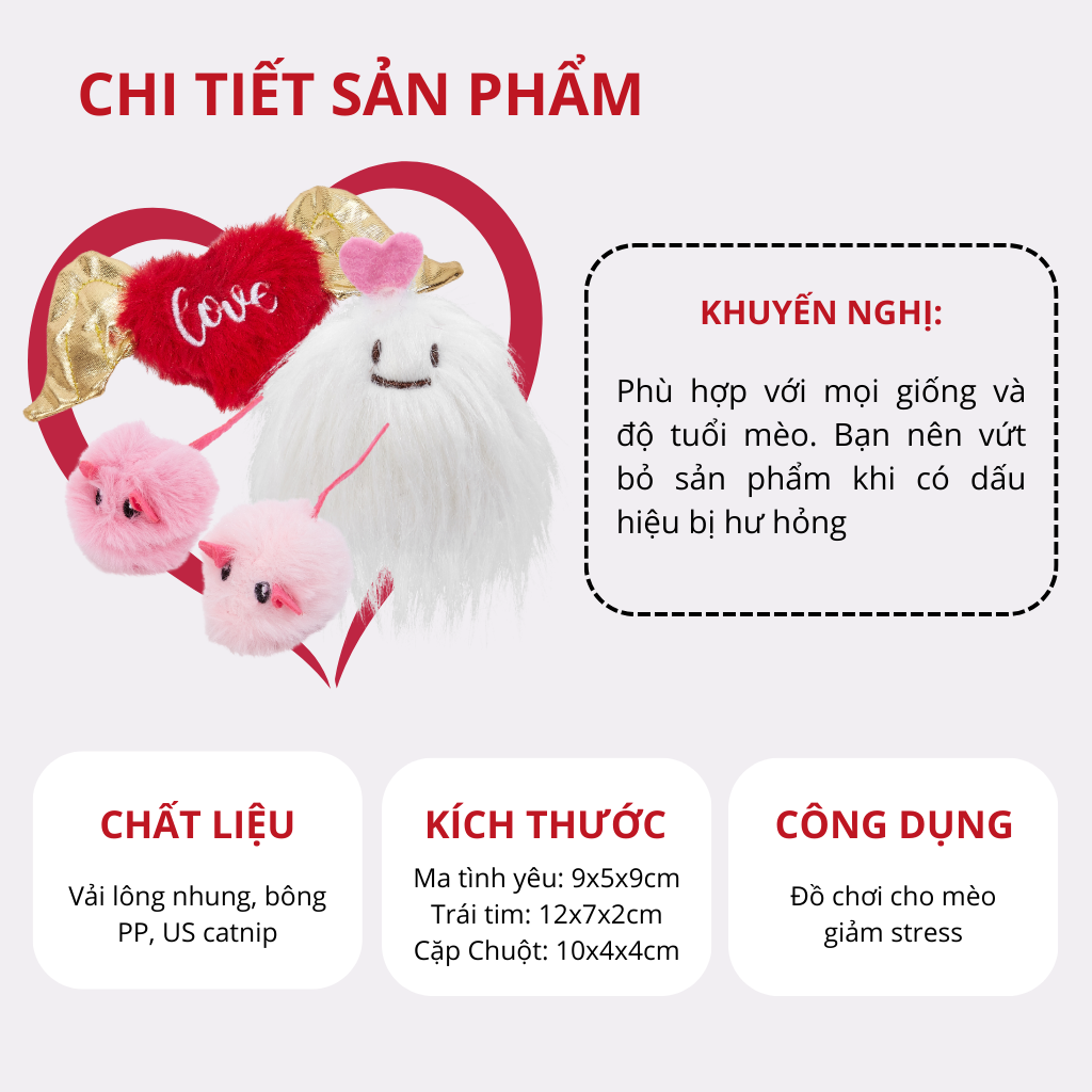 Đồ chơi ma tình yêu cho mèo FOFOS