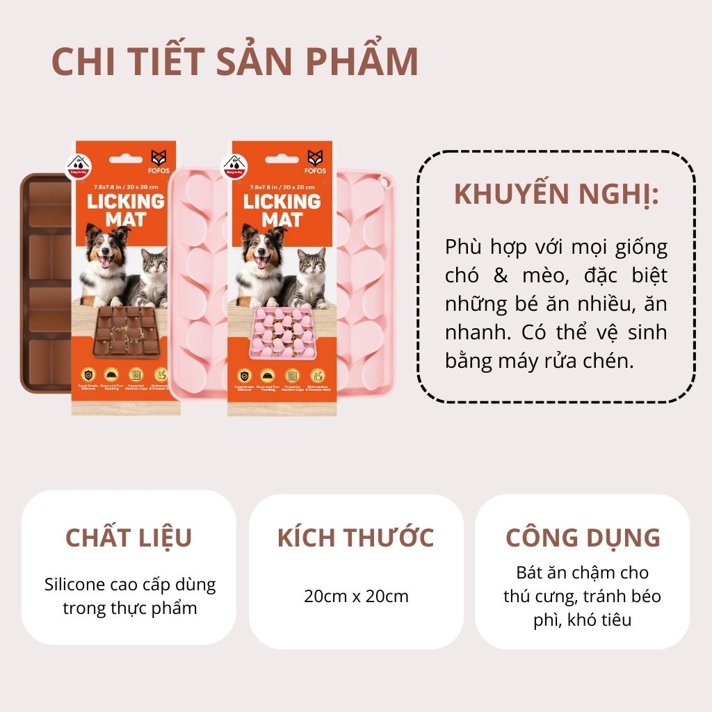 Bát ăn chậm cho thú cưng FOFOS