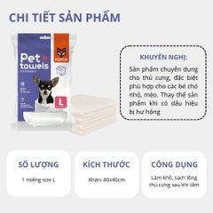Khăn tắm dùng 1 lần cho thú cưng FOFOS