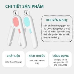 Kìm cắt móng chó mèo đèn LED Petgravity