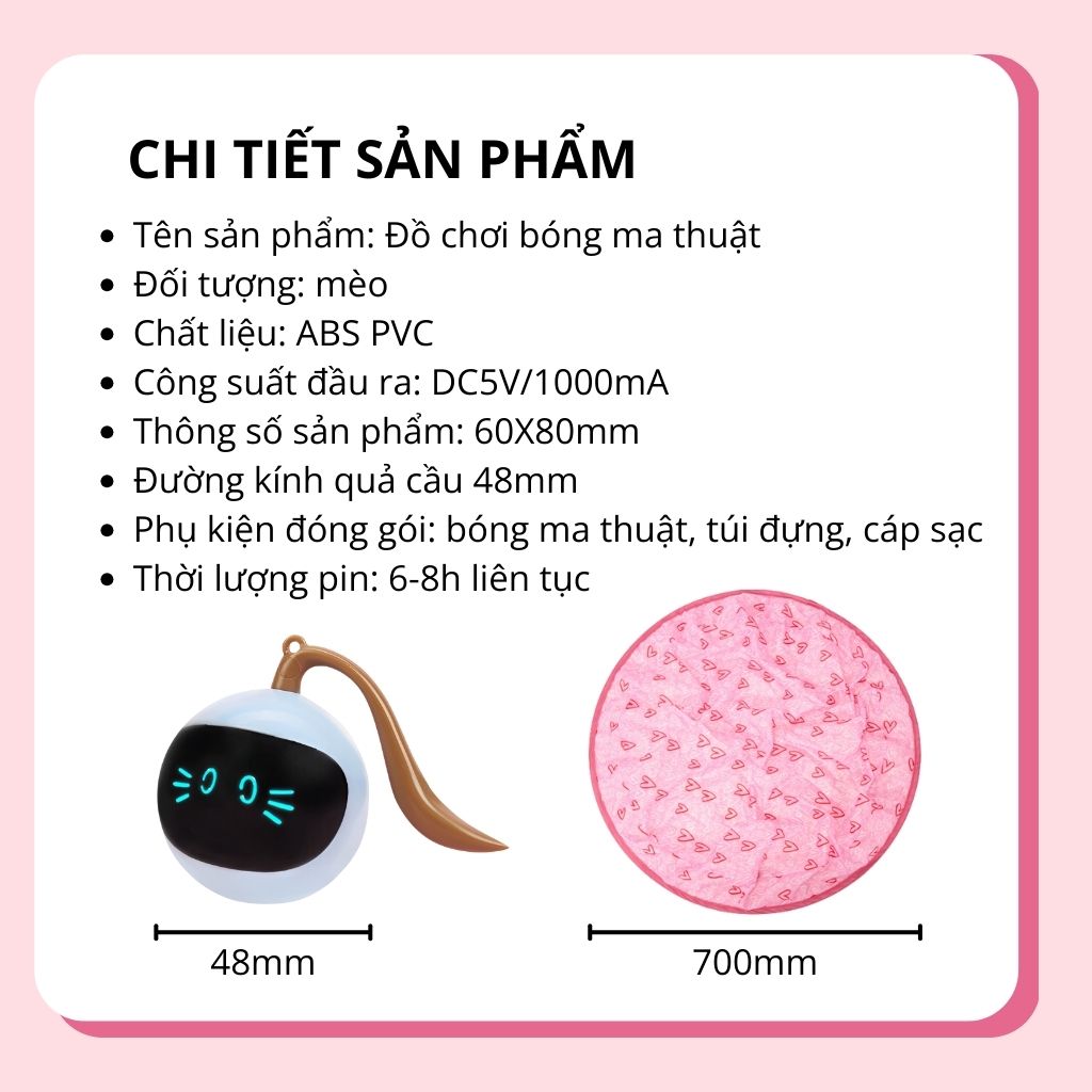 Đồ chơi banh tròn cảm biến cho mèo FOFOS