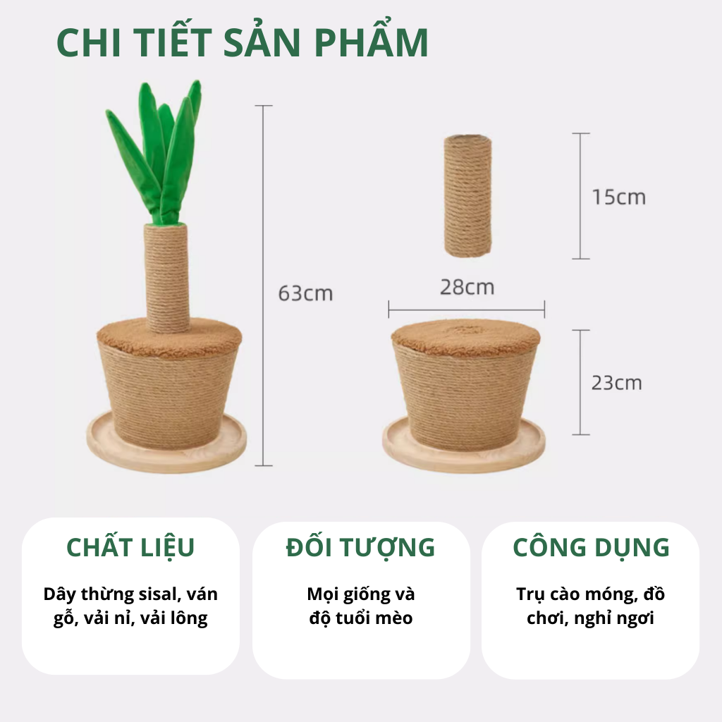 Trụ cào móng hình chậu cây FOFOS