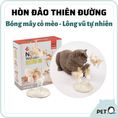 Bàn cào móng sisal kết hợp cây lông vũ FOFOS