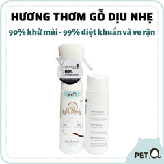 Bình xịt khử mùi, diệt khuẩn hương gỗ PetQ