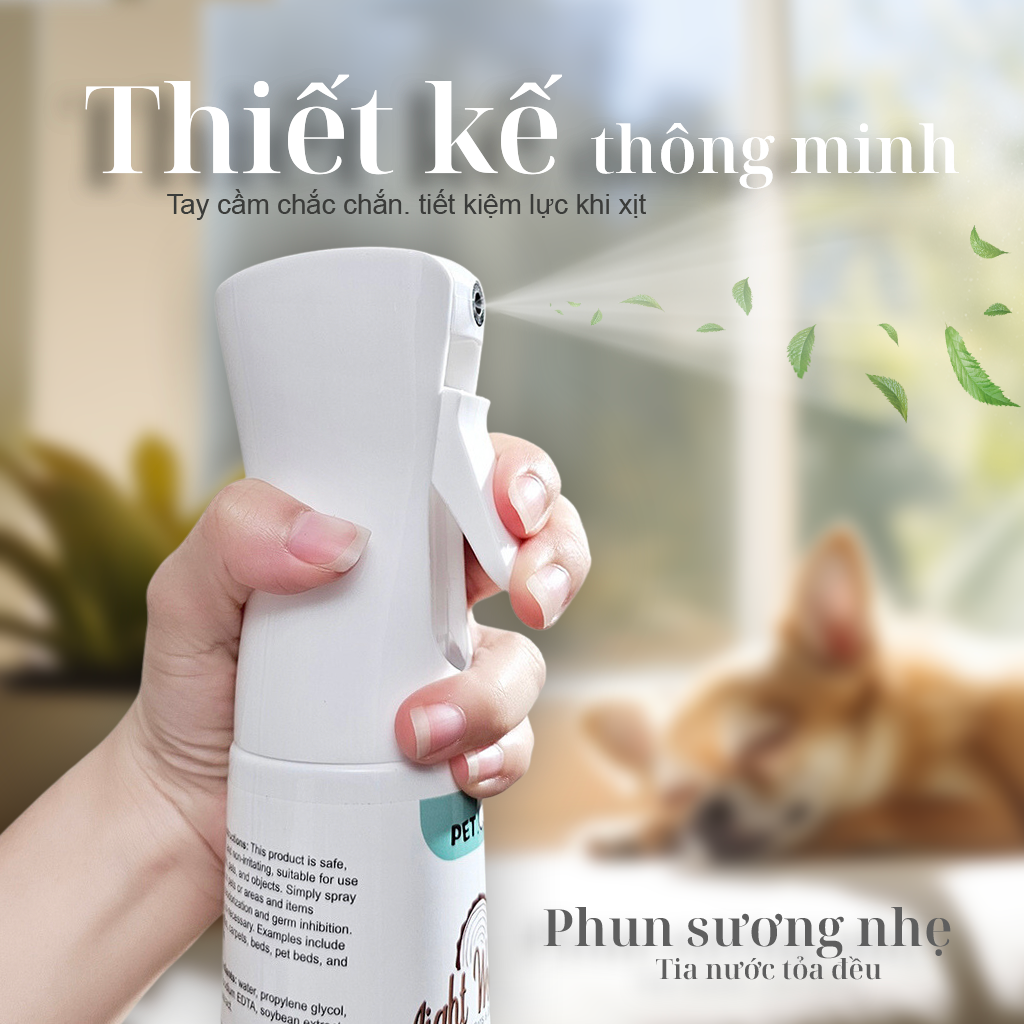 Bình xịt khử mùi, diệt khuẩn hương gỗ PetQ