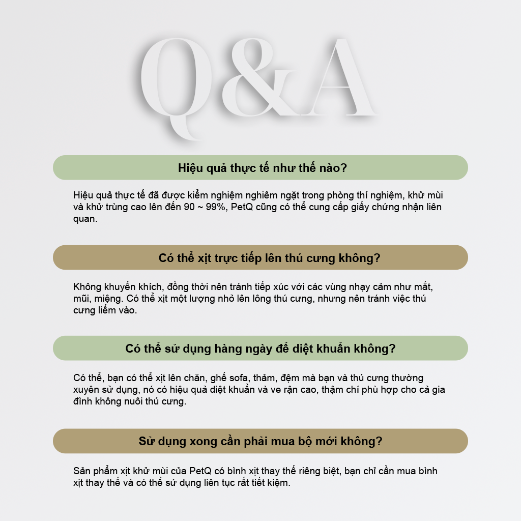 Bình xịt khử mùi, diệt khuẩn hương gỗ PetQ
