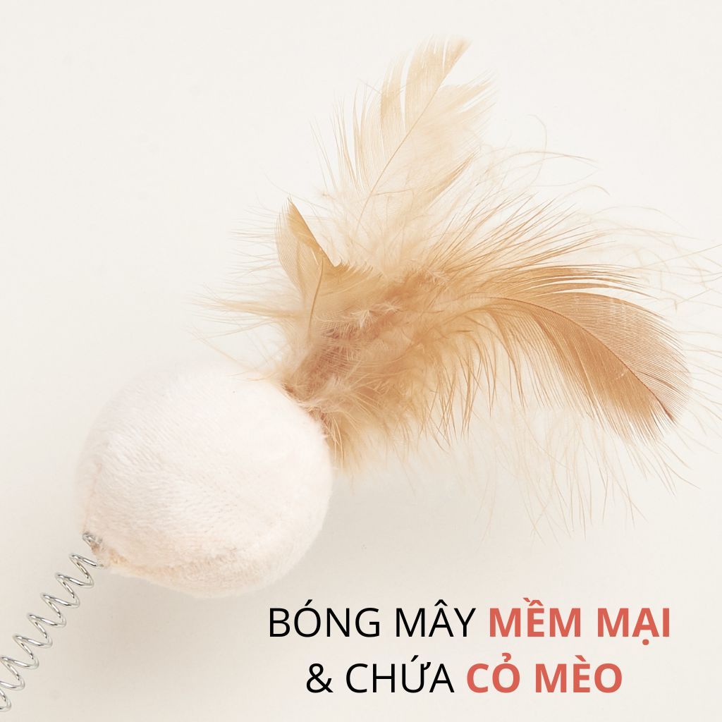 Bàn cào móng sisal kết hợp cây lông vũ FOFOS