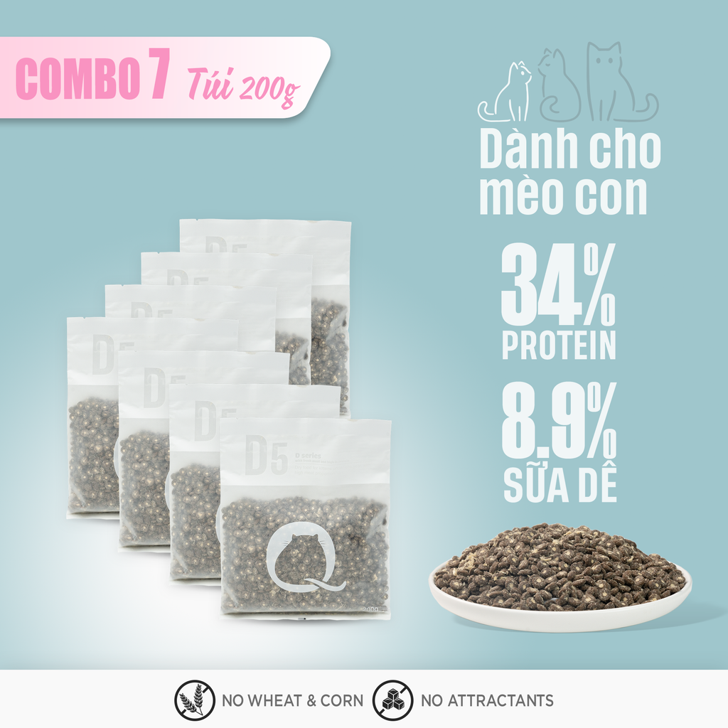 Thức ăn hạt macaron D5 PetQ