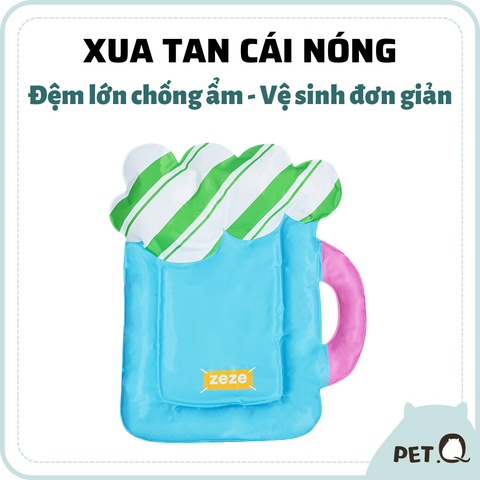 Đệm mát hình ly bia xanh ZEZE