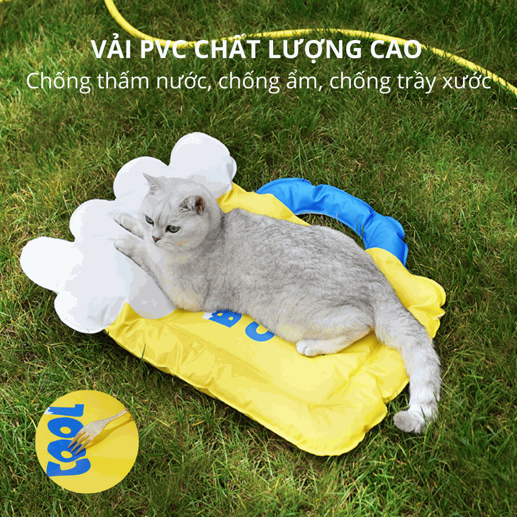 Đệm mát hình ly bia vàng ZEZE