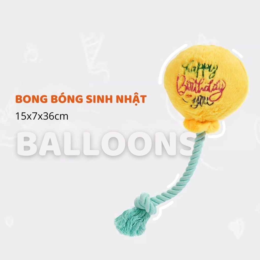 Đồ chơi thú bông sinh nhật cho chó FOFOS