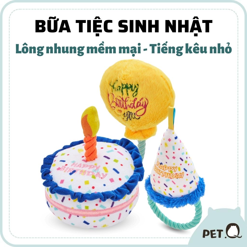 Đồ chơi thú bông sinh nhật cho chó FOFOS