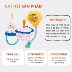 Đồ chơi thú bông sinh nhật cho chó FOFOS