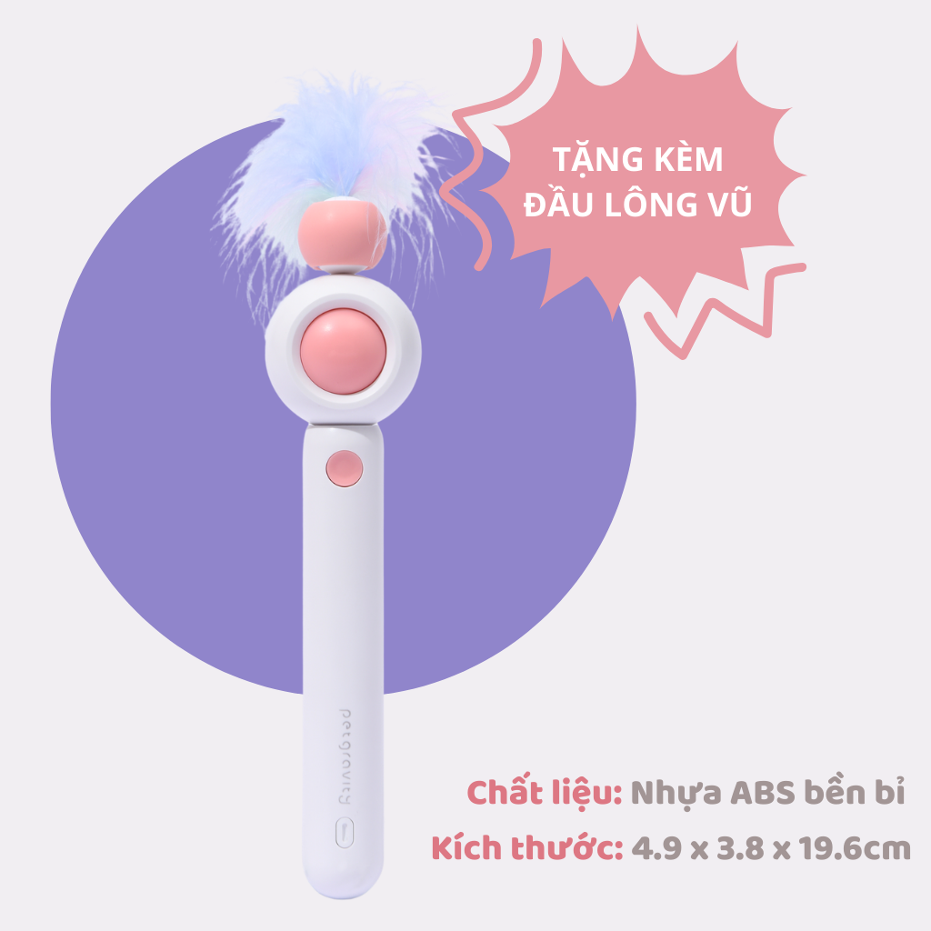 Cần câu & Đèn laser trêu ghẹo mèo