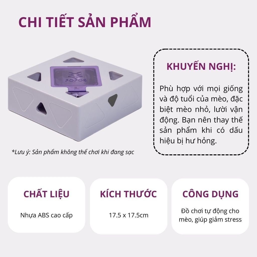 Hộp đồ chơi lông vũ cảm biến tự động FOFOS