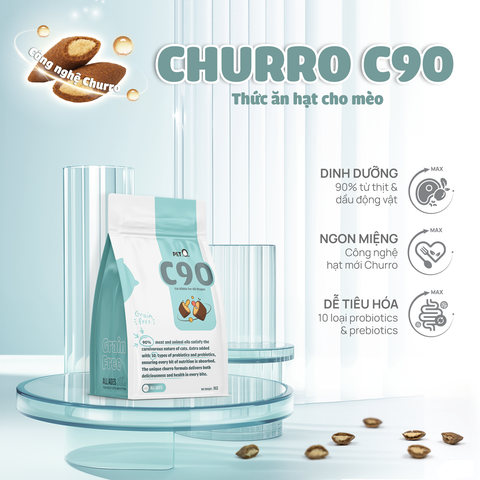 Thức ăn hạt cho mèo Churro C90 PetQ
