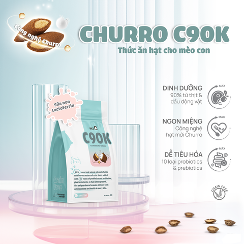 Thức ăn hạt cho mèo Churro C90K PetQ