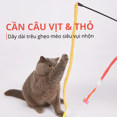 Đồ chơi cần câu mèo lông nhung FOFOS