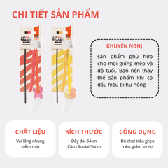 Đồ chơi cần câu mèo lông nhung FOFOS