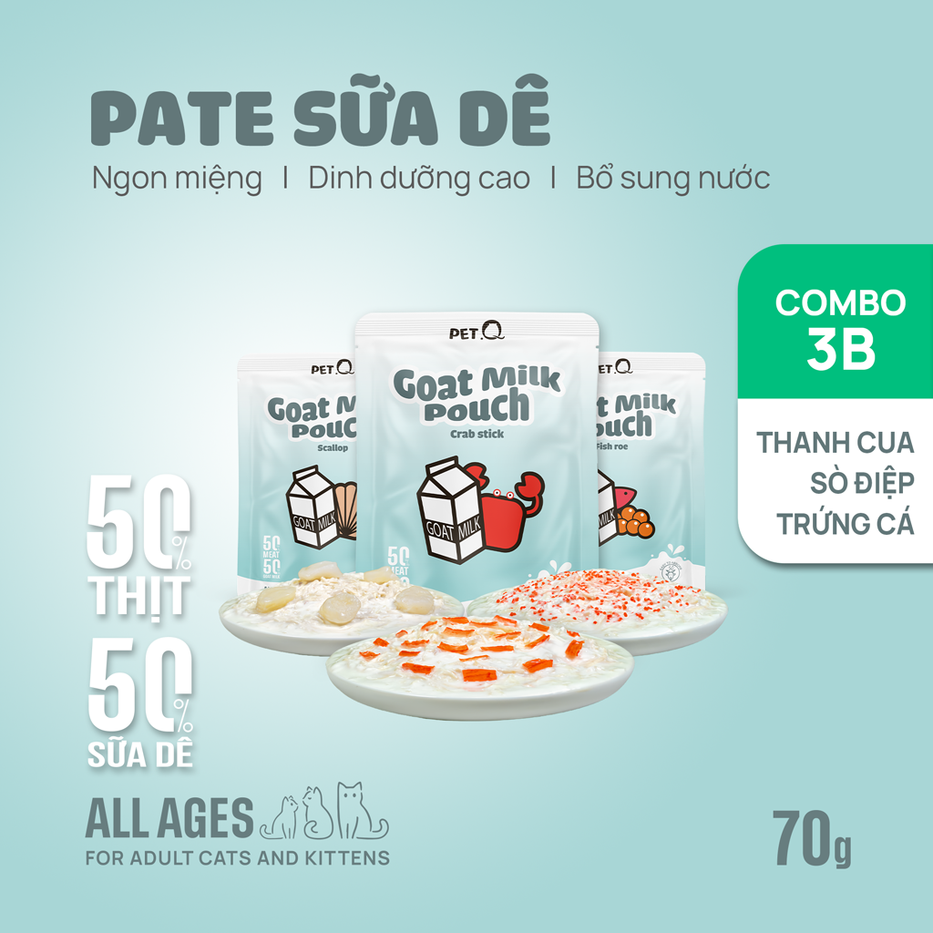 Pate sữa dê cho mèo PetQ