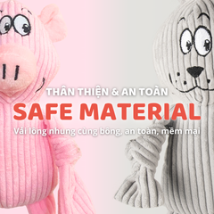 Đồ chơi thú bông hình gấu xám & heo hồng FOFOS